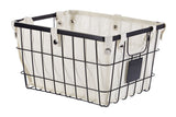 Wren Rectangular Wire & Fabric Basket, Assorted Sizes