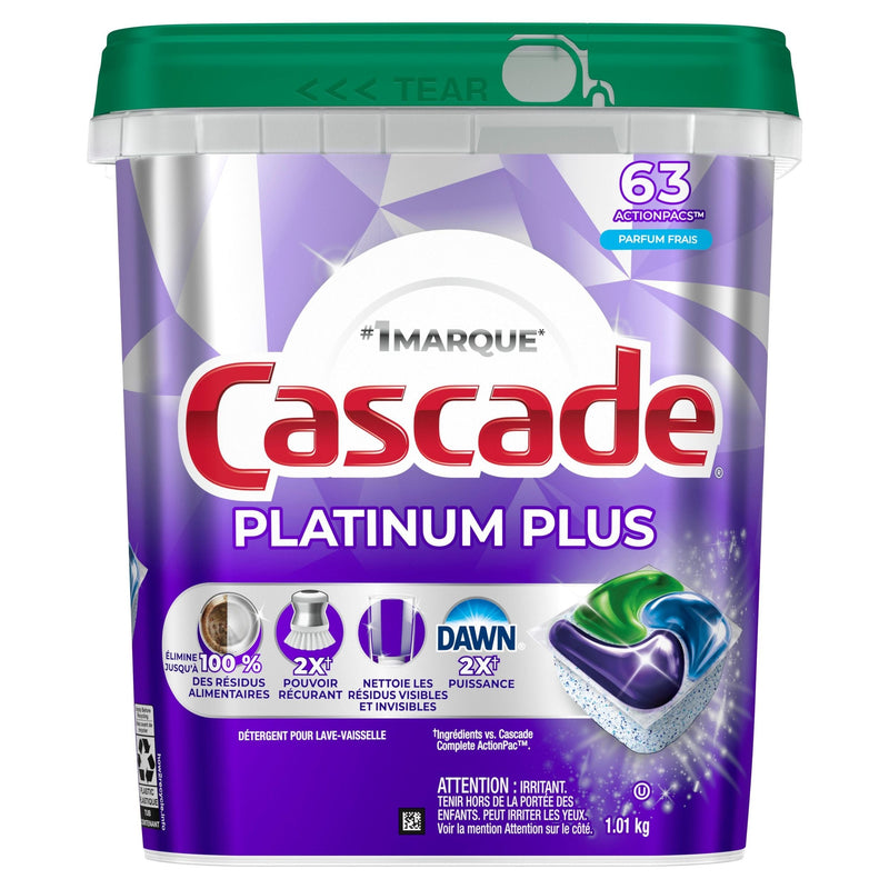 ActionPacs Platinum Plus Fresh Dishwasher Pods, 63-ct W0692