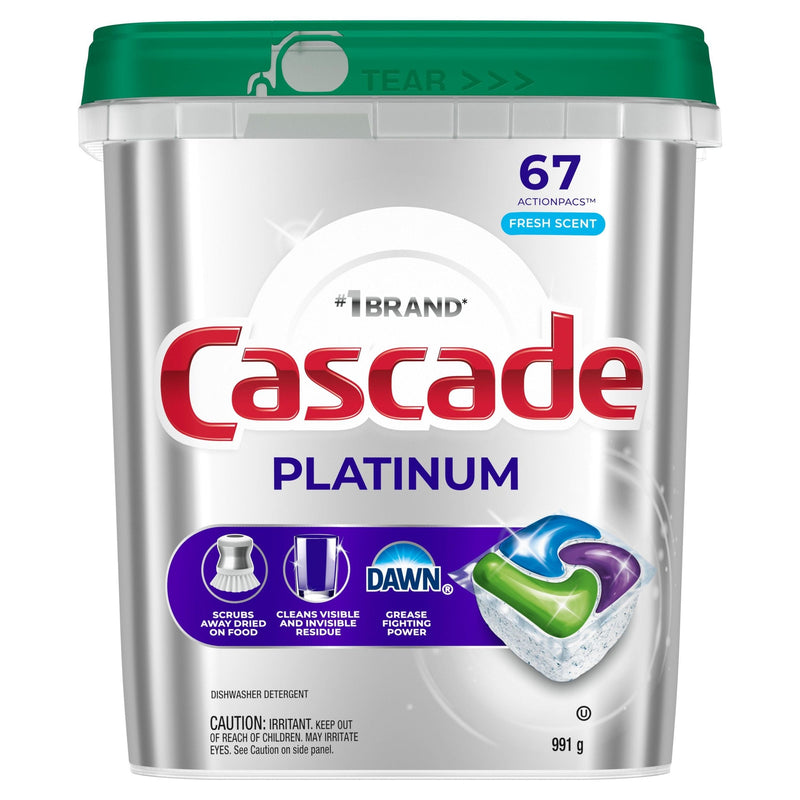 Platinum ActionPacs Dishwasher Detergent Pods, Fresh, 67 Count X1442