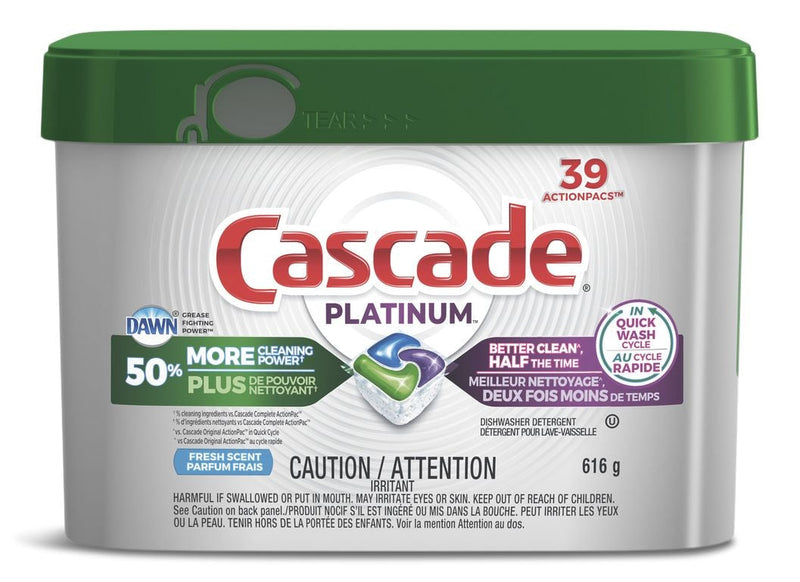 Platinum Dishwasher Detergent Pods, Fresh, 39-pk X4510