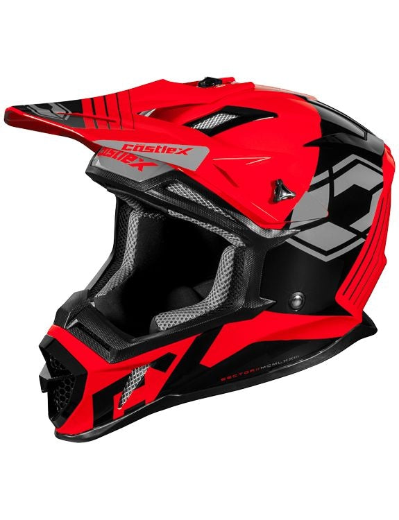 X CX200 Sector MX Helmet, Red C4771