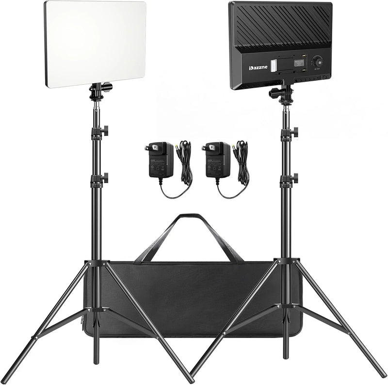 D50 LED Video Light Panel Lights 15.4", 2 Packs 45W 3000K-8000K Bi-Color Dimmable Photography Lighting, CRI 96 Videography Lighting for Video Shooting/Gaming/Live Stream/Studio/Film K8750