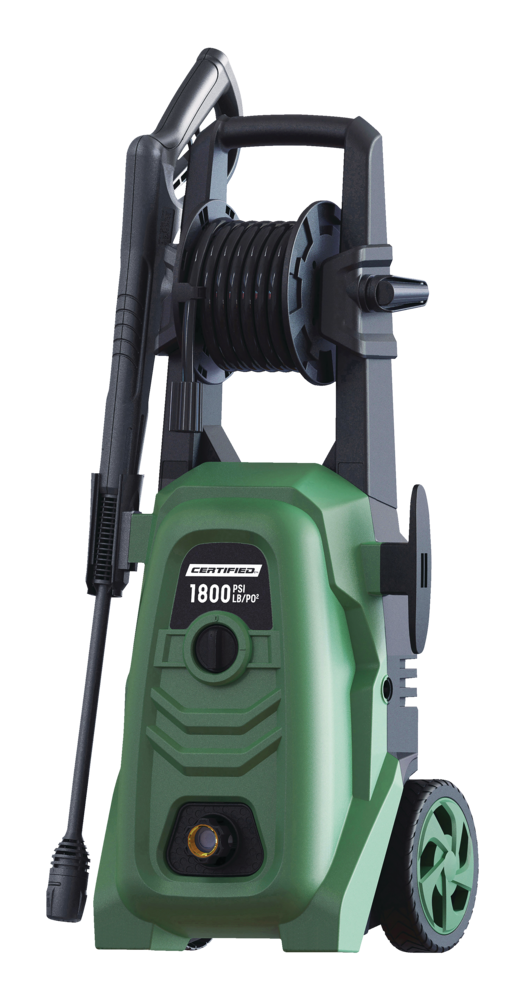 1800 PSI 1.4 GPM Corded Cold Water Wheeled Brushed Electric Pressure Washer with Foam Blaster F8636