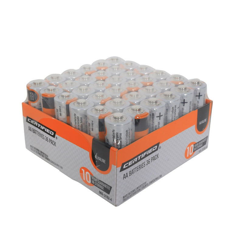 AA Alkaline Battery Set, All Purpose, Long Shelf Life, 36-pk M5064