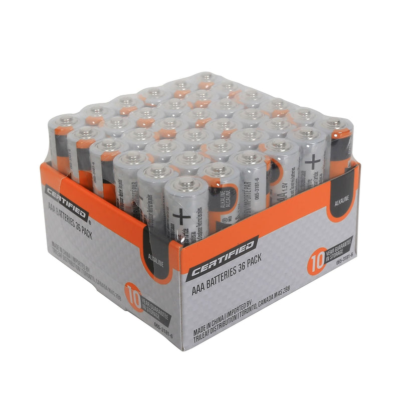 AAA Alkaline Battery Set, All Purpose, Long Shelf Life, 36-pk L8413