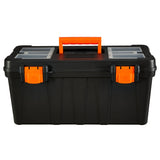 Portable Plastic Tool Box with Removable Tray, 20-in