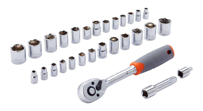 Socket and Ratchet Set, 29-pc M8625