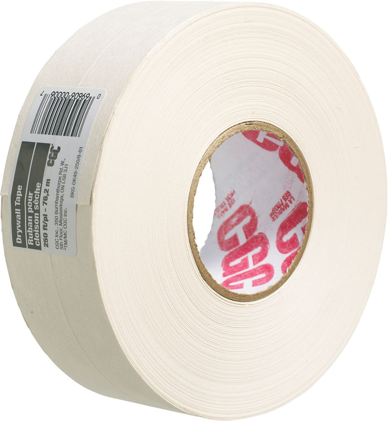 Drywall Paper Joint/Wallboard Tape Pre-Creased, Superior Bond, White, 2-1/16-in x 250-ft Y7731