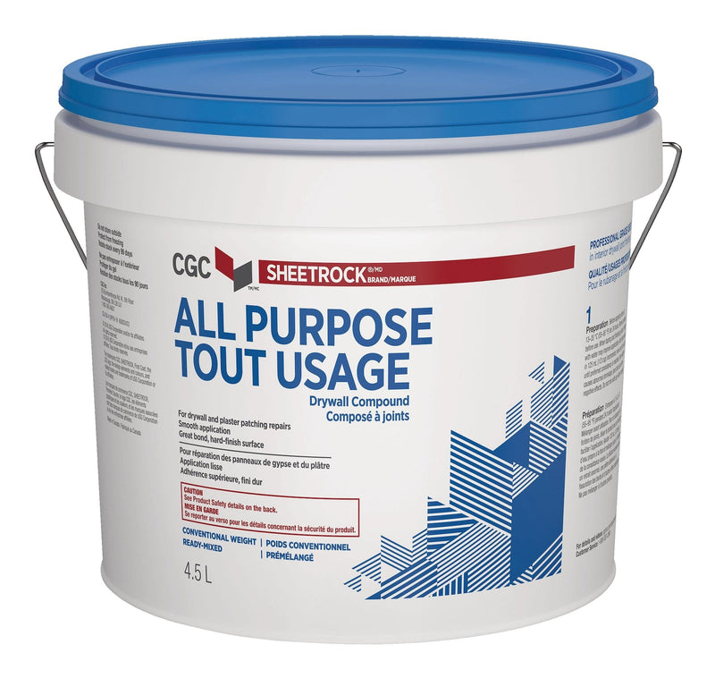 Sheetrock All-Purpose Ready-Mixed Drywall Compound, 4.5-L Pail H8841