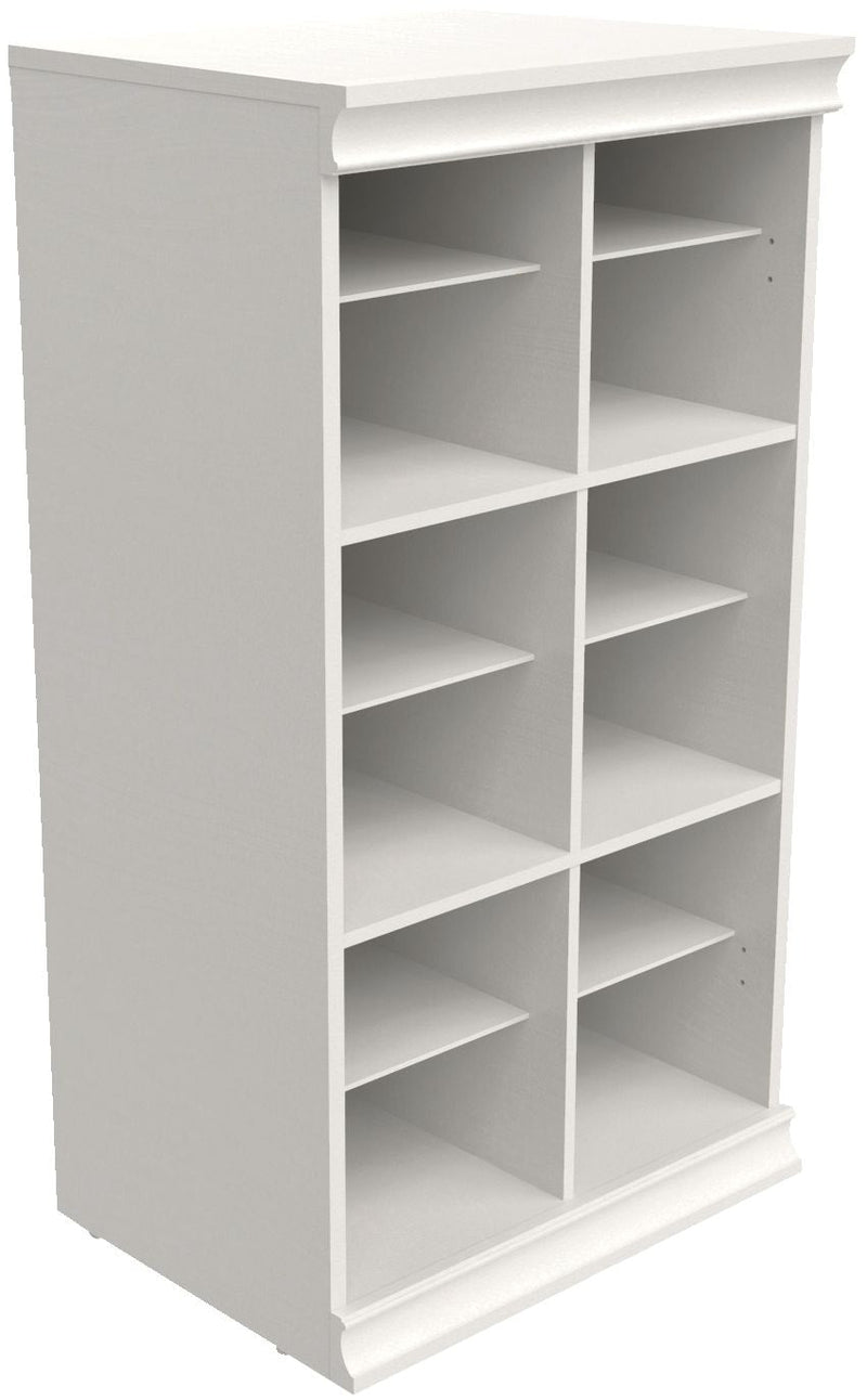 Modular Adjustable Divided Storage Shelves/Unit, White M0203