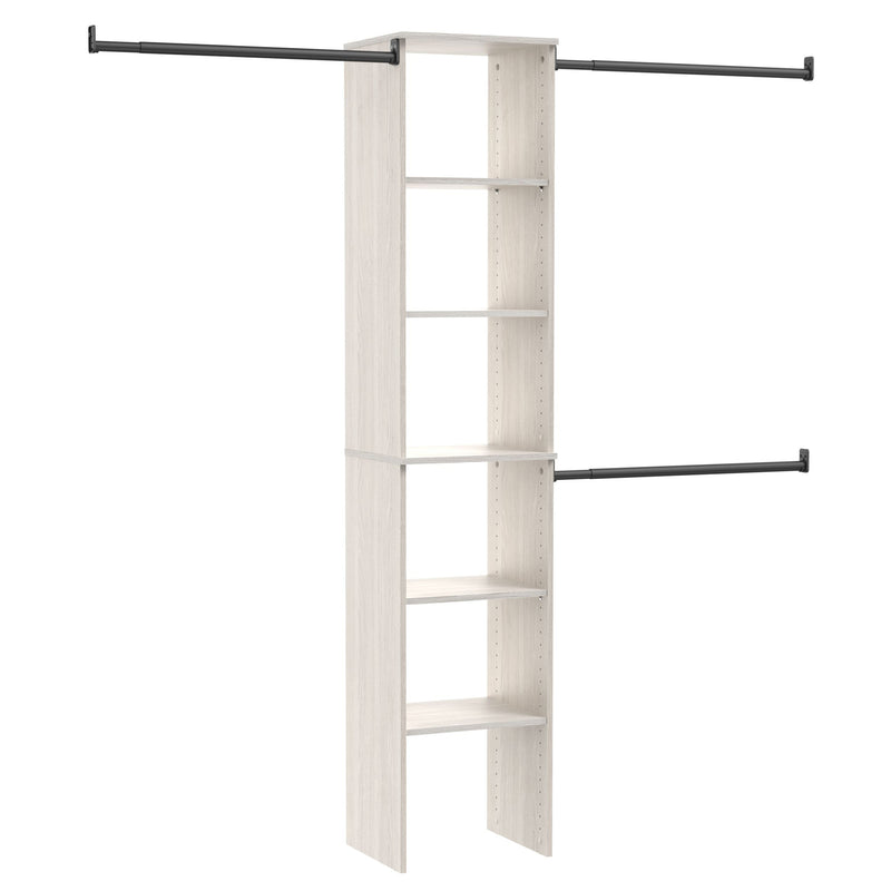 Suite Symphony Laminate Wood Tower Starter Kit with Rods, White Timber, 16-in O8852