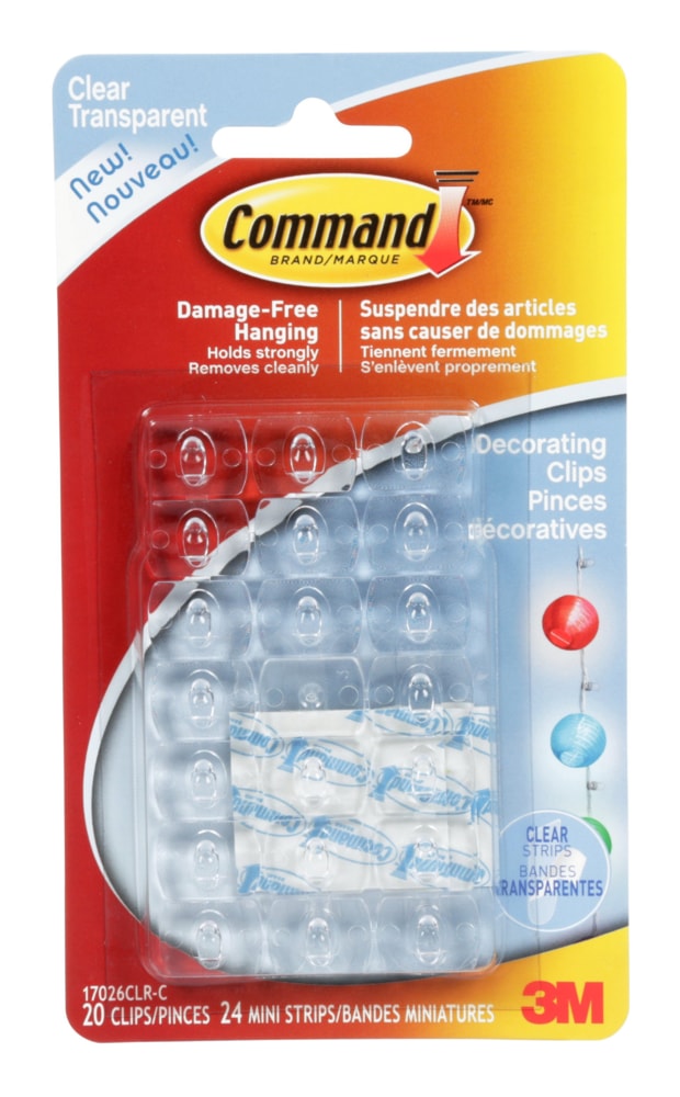 Clear Décor Clips and Strips, Damage Free Hanging H9076