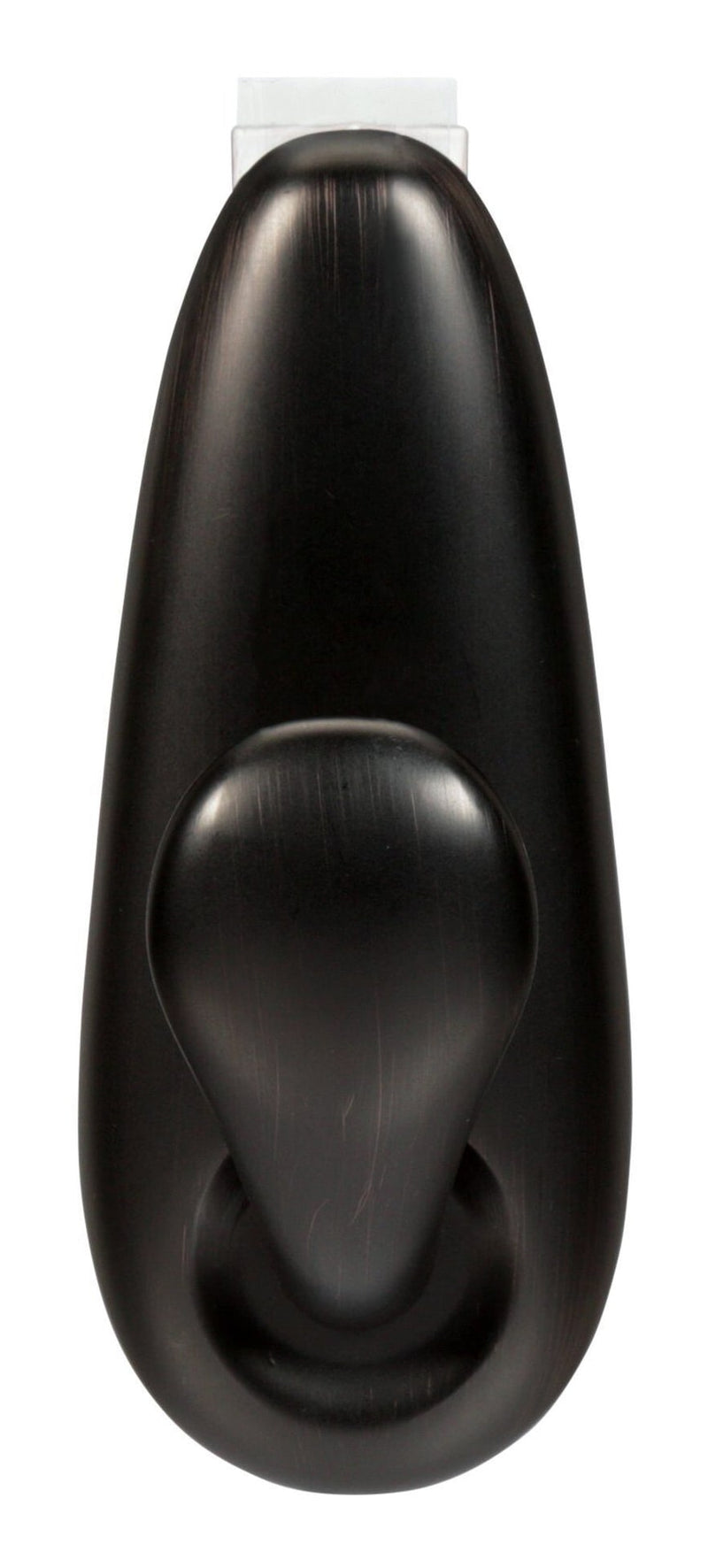 Large Decorative Metallic Hook with Adhesive Strips, Oil Rubbed Bronze, 5-lbs, 1 Strip per Pack B6979