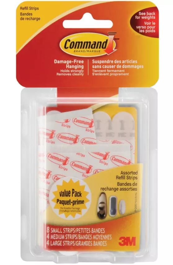 Removable Hook With Replacement Strips, Damage Free Hanging, Reusable F6185