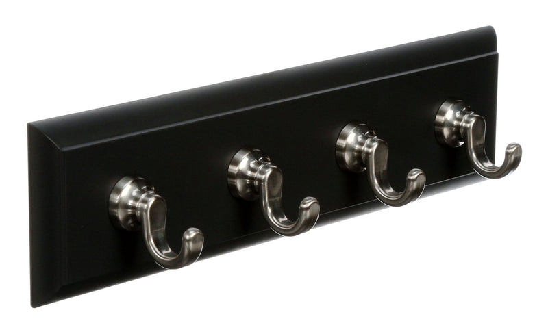 Slate 4-Hook Key Rail Organizer with Adhesive Strips, 2-lbs O2056