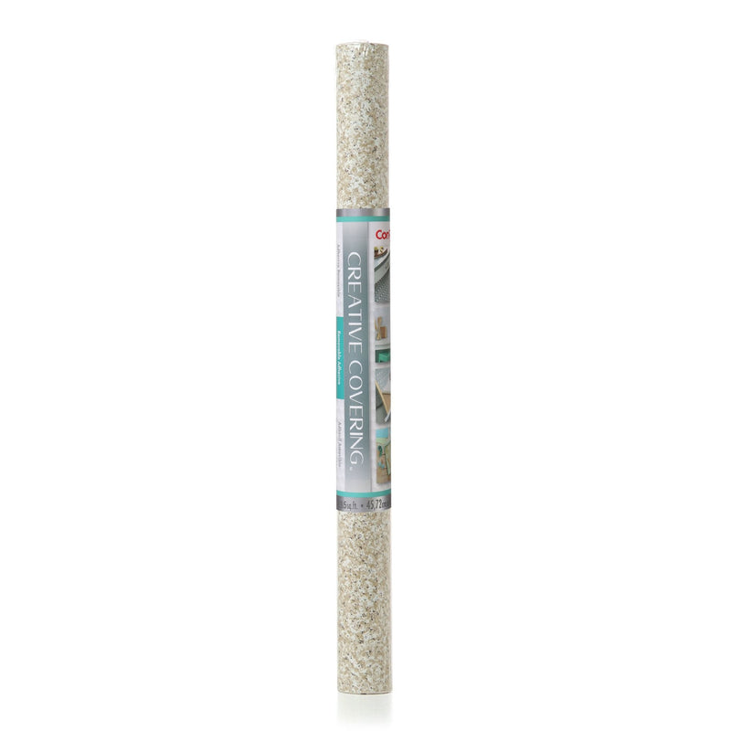 Con-Tact Creative Covering Removable Adhesive Shelf/Drawer Liner, Beige Granite, 18-in x 9-ft F1288