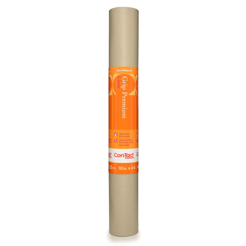Con-Tact Grip Premium Non-Adhesive Cushioned Shelf/Drawer Liner, Taupe, 18-in x 4-ft D8487