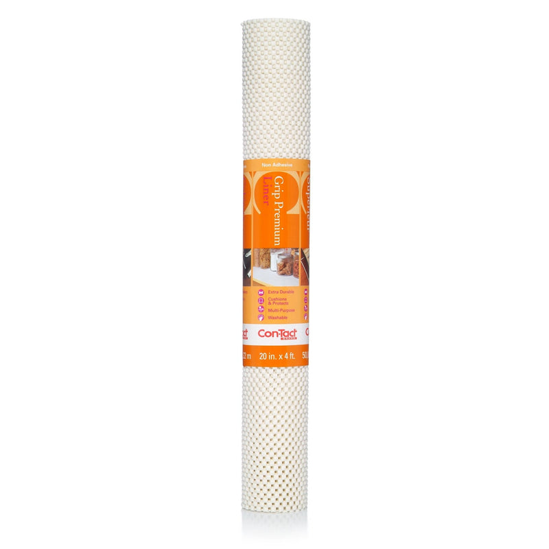 Con-Tact Grip Premium Non-Adhesive Cushioned Shelf/Drawer Liner, White, 20-in x 4-ft V4101