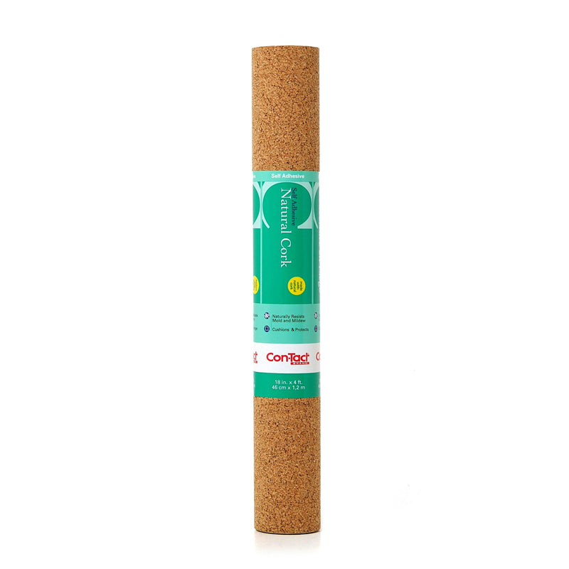 Con-Tact Self-Adhesive Multi-Use Cork Shelf/Drawer Liner & Bulletin/Message Board, 18-in x 4-ft G8459
