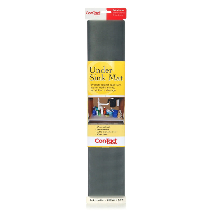 Con-Tact Under Sink Mat Non-Adhesive Water-Resistant Cabinet/Shelf Liner, Clear, 24 x 48-in Y9181
