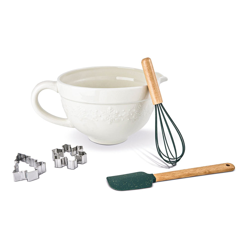 Snowflake Baking Set with Bamboo Handles, 5-pc P8457