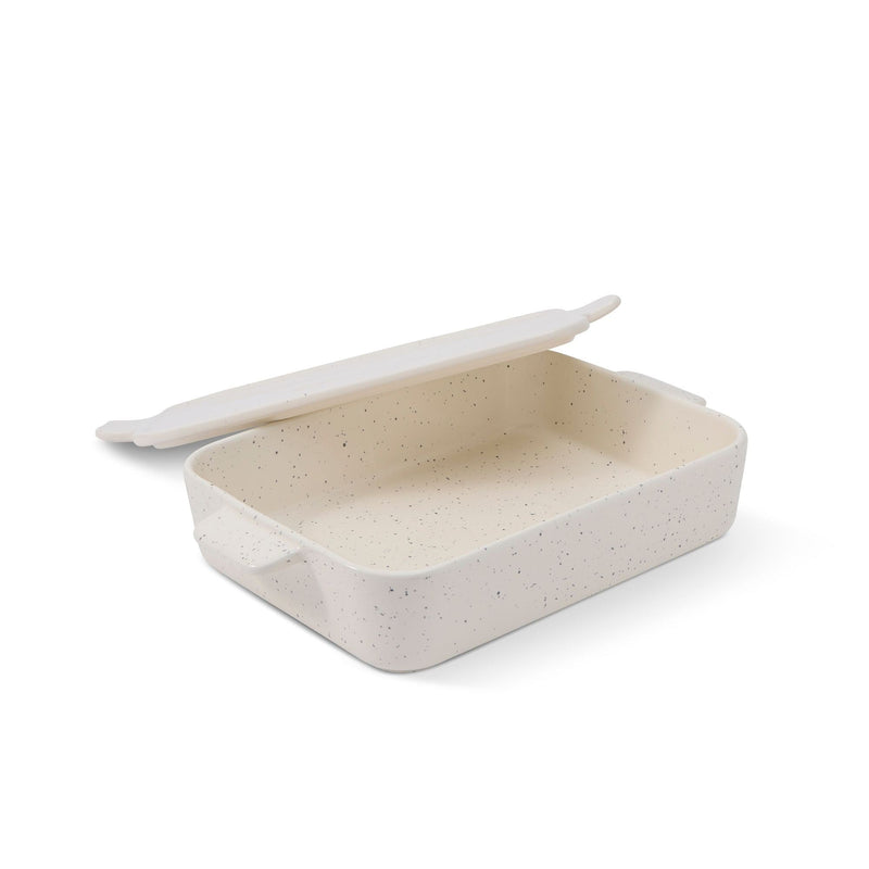 White Non-Stick Stoneware Pan with Lid Y2842