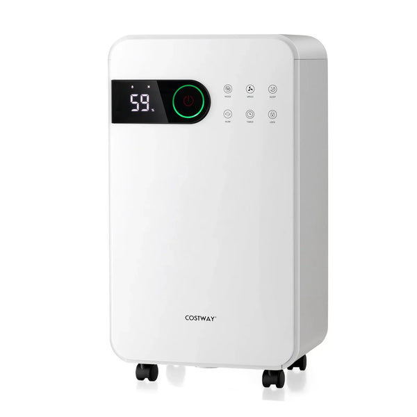 32 Pints Dehumidifier with Sleep Mode and 24H Timer for Home Basement-White N5966