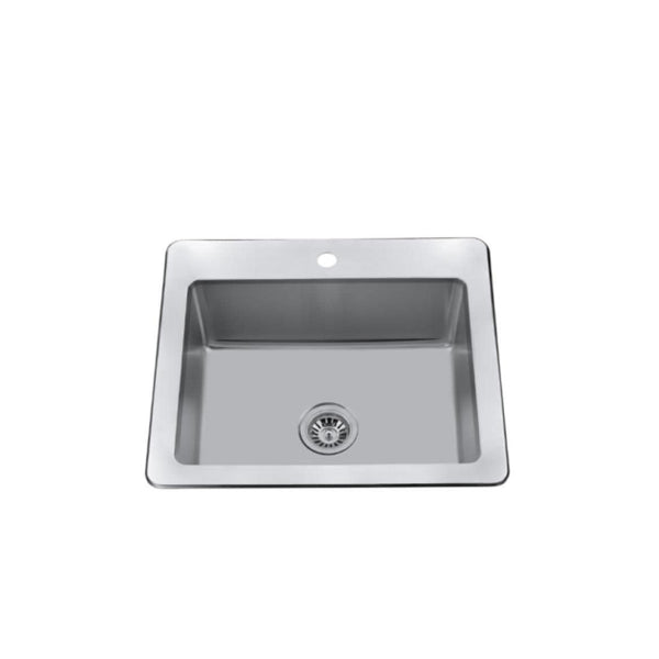25-in Brushed Satin Stainless Steel Drop-in Sink E3363