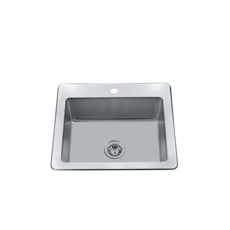25-in Brushed Satin Stainless Steel Drop-in Sink E3363