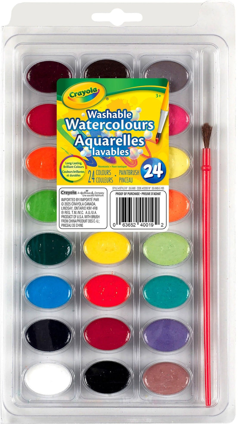 Super Tips Washable Watercoulour Paints, 24 Pieces, Multicolour D8653