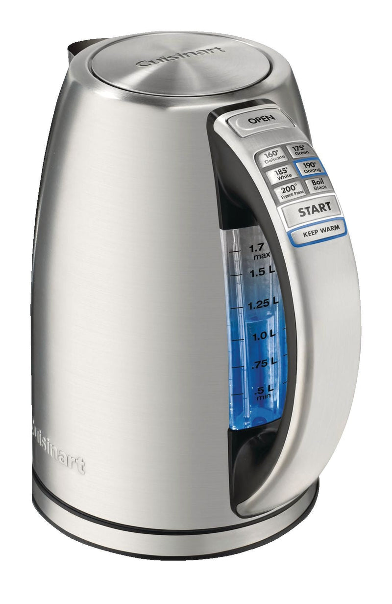 Cordless Electric Kettle with 7 Preset Temperatures, Stainless Steel, 1.7-L T6014