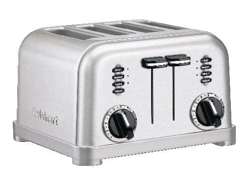 Metal Classic Toaster with 6 Settings, Stainless Steel, 4-Slices B0395