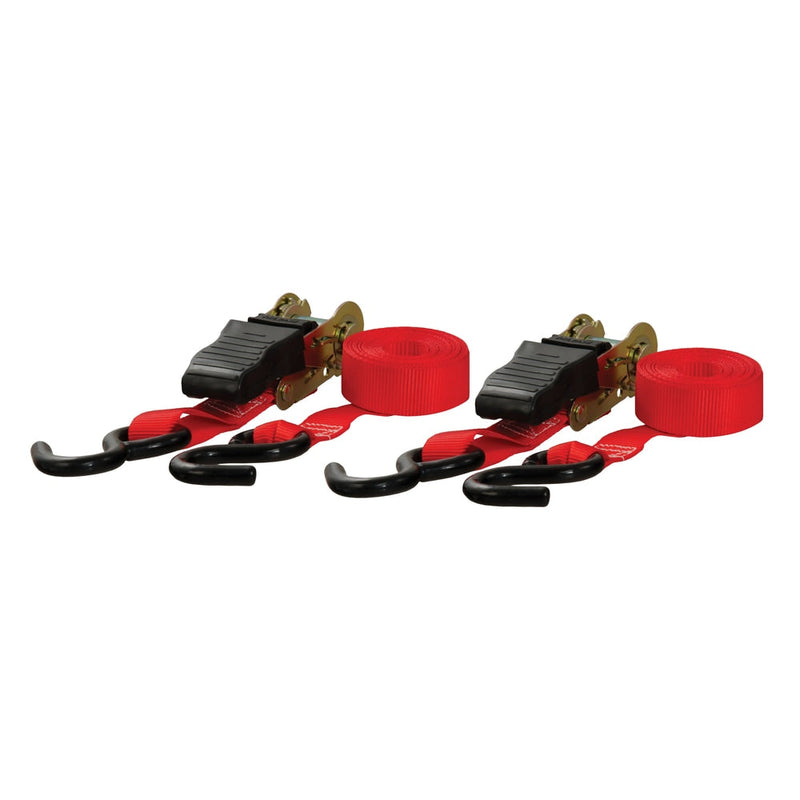 83001 10-ft Red Cargo Straps with S-Hooks (500-lb, 2-pk) B3611