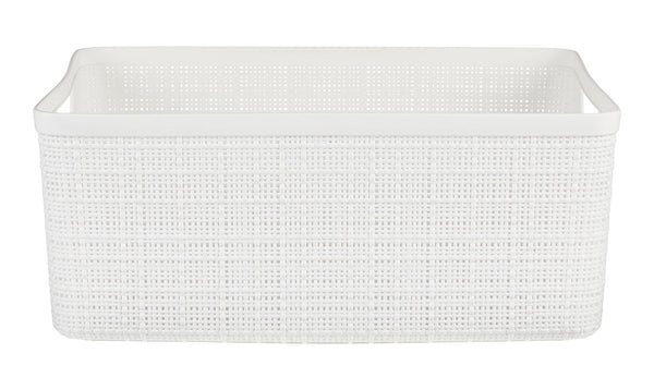 Medium Jute Weave Nesting Storage Basket, White N9000