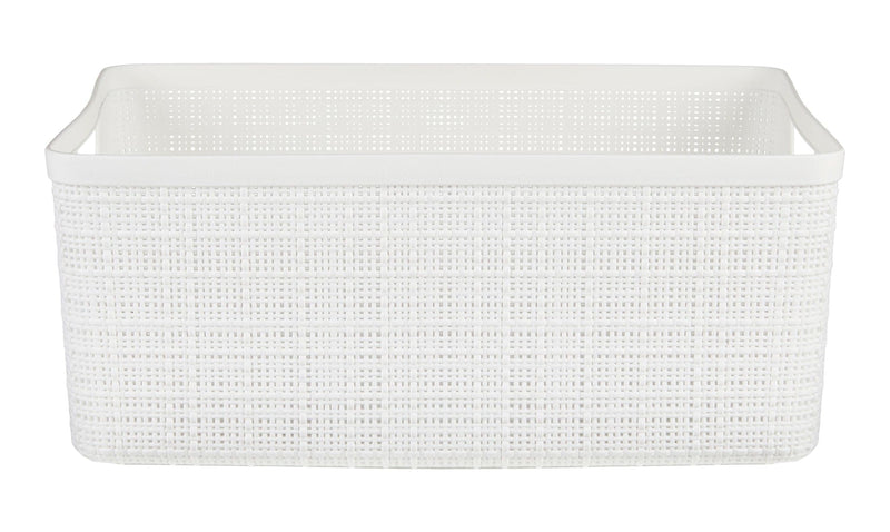 Medium Jute Weave Nesting Storage Basket, White N9000