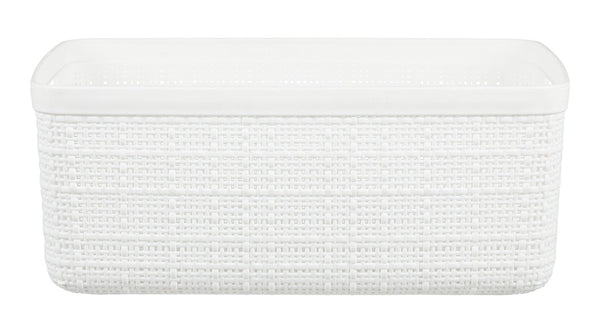 Small Jute Weave Nesting Storage Basket, White G3670
