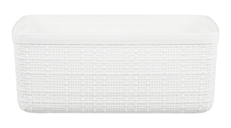 Small Jute Weave Nesting Storage Basket, White G3670