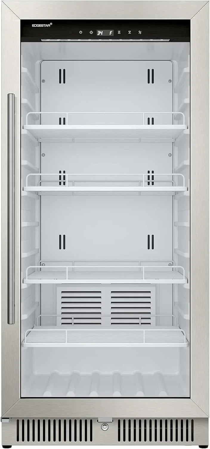 EdgeStar VBM101 22" Wide 10.1 Cu. Ft. Commercial Beverage Merchandiser – Stainless Steel, Temp Alarm, Reversible Door K1335