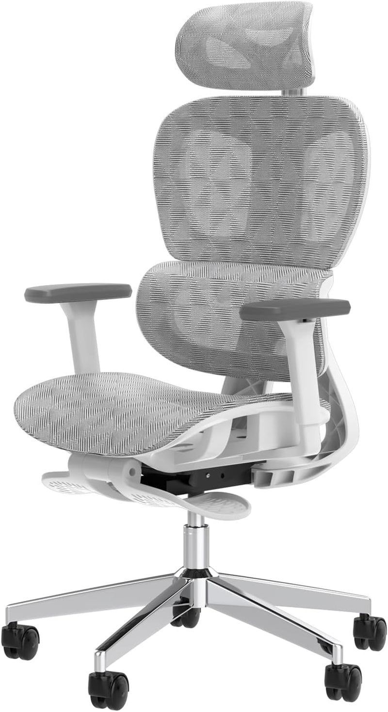 Ergo3D Ergonomic Office Chair -- High Back Mesh Desk Chair with 3D Adjustable Armrests, Wheels, for Home and Office (Black) D9661