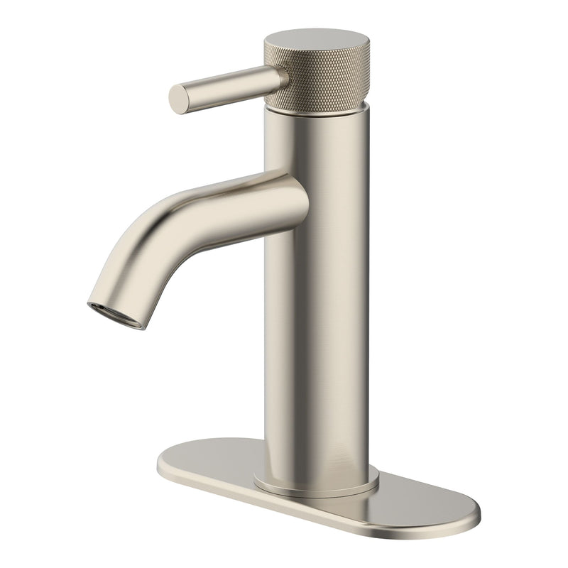 Crete 1-Handle Lavatory Faucet with Knurled Accents T5775