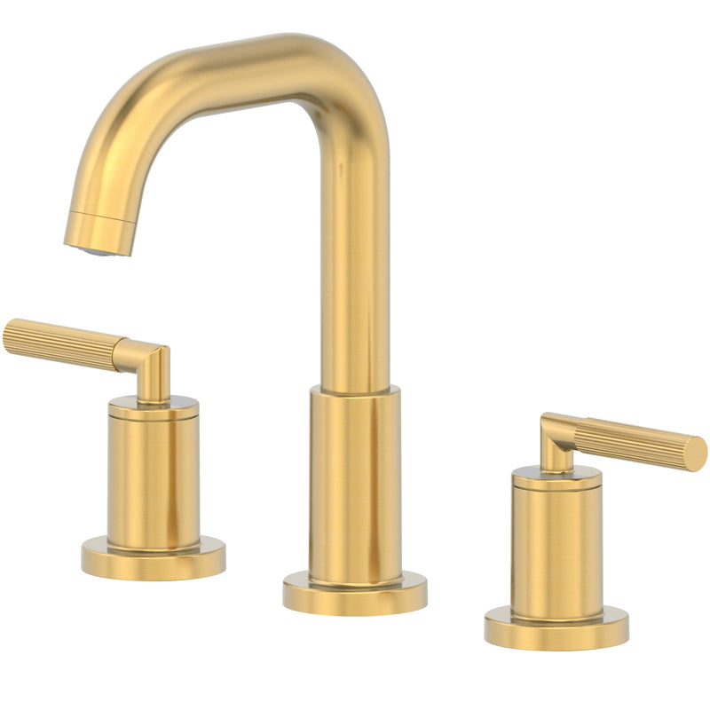 Dorian 2-Handle Widespread 8-in Centreset Lavatory/Bathroom Sink Faucet, Brushed Gold M6764