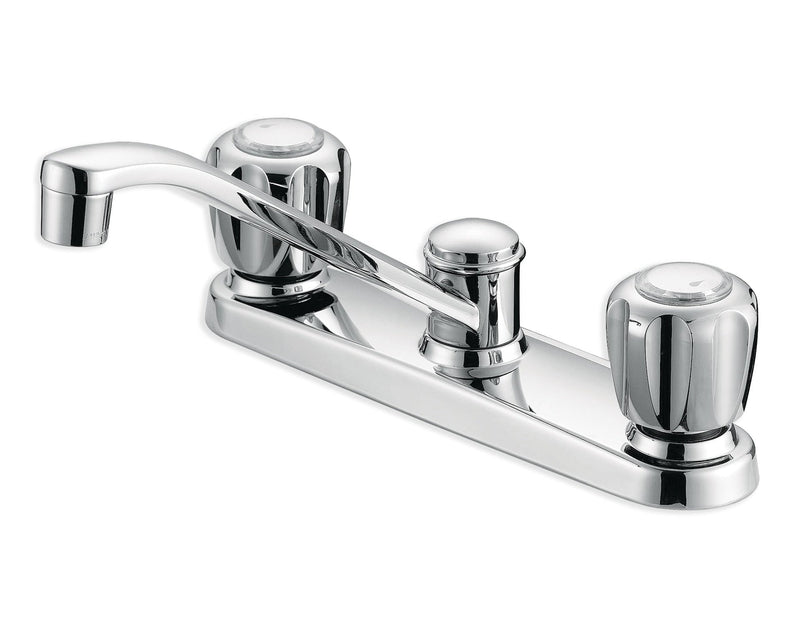 Double Handle Metal Kitchen Faucet, Chrome N5200