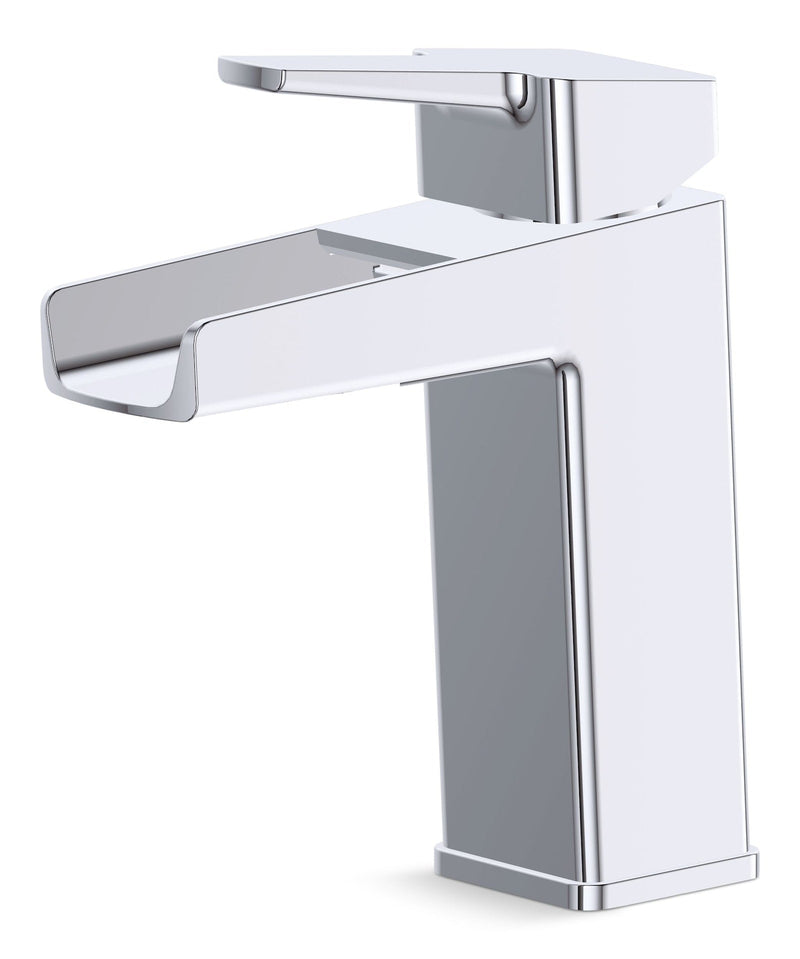 Reeve Single Handle Single Hole 4-in Centerset Bathroom Sink Faucet with Pop-up Drain, Chrome K8794