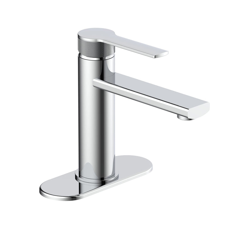 Sia 1-Handle Lavatory Faucet with Knurled Accents, Chrome A5183