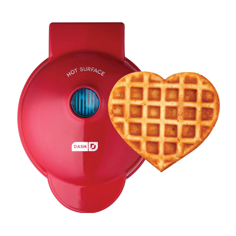 Heart Compact Mini, Non-Stick Waffle Maker, Red K4450