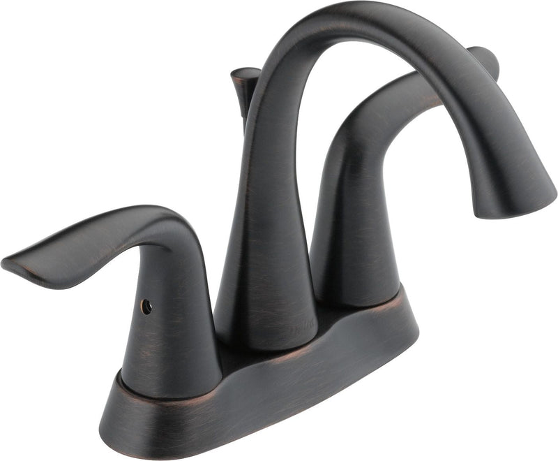 Faucet Lahara Double Handle Rigid Spout 4-in Centerset Bathroom Sink Faucet, WaterSense Certified, Venetian Bronze U5615