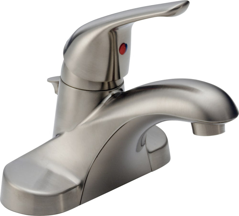 Faucet Principals Single Handle 4-in Centreset Bathroom Sink Faucet, WaterSense Certified, Brushed Nickel Y6770