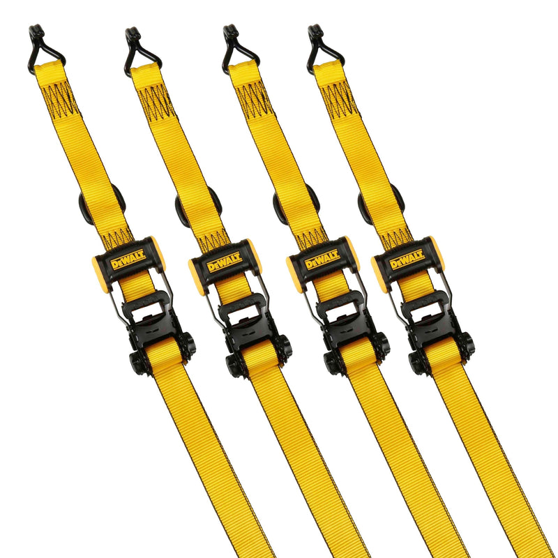 3,300-lb Ratchet Tie-Down Straps, Weatherproof, 1.5-in x 16-ft, 4-pk O7441