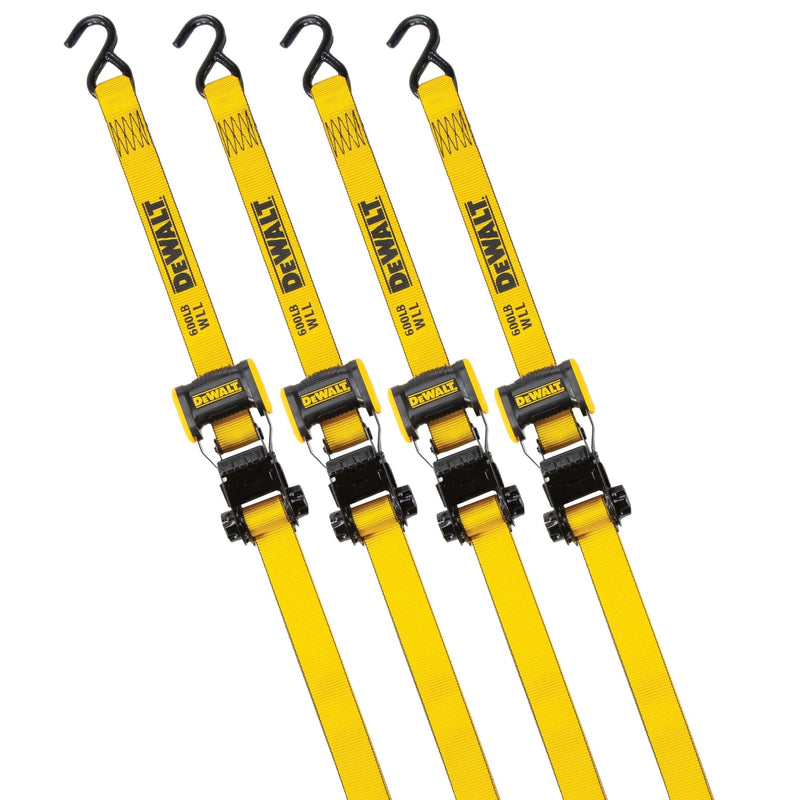 DXBC18004 1,800-lb Ratchet Tie-Down Straps, 1.25-in x 12-ft, 4-pk V2022