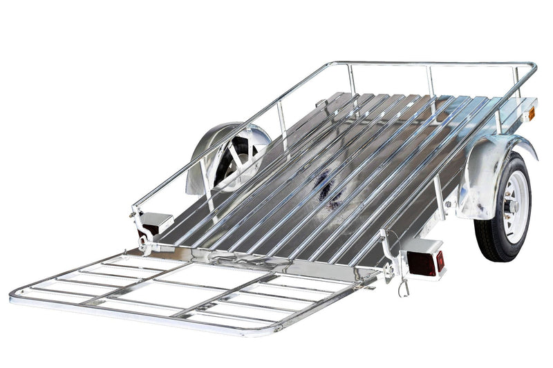 4x6-ft Single-Axle Open Rail Galvanized Utility Trailer B5750
